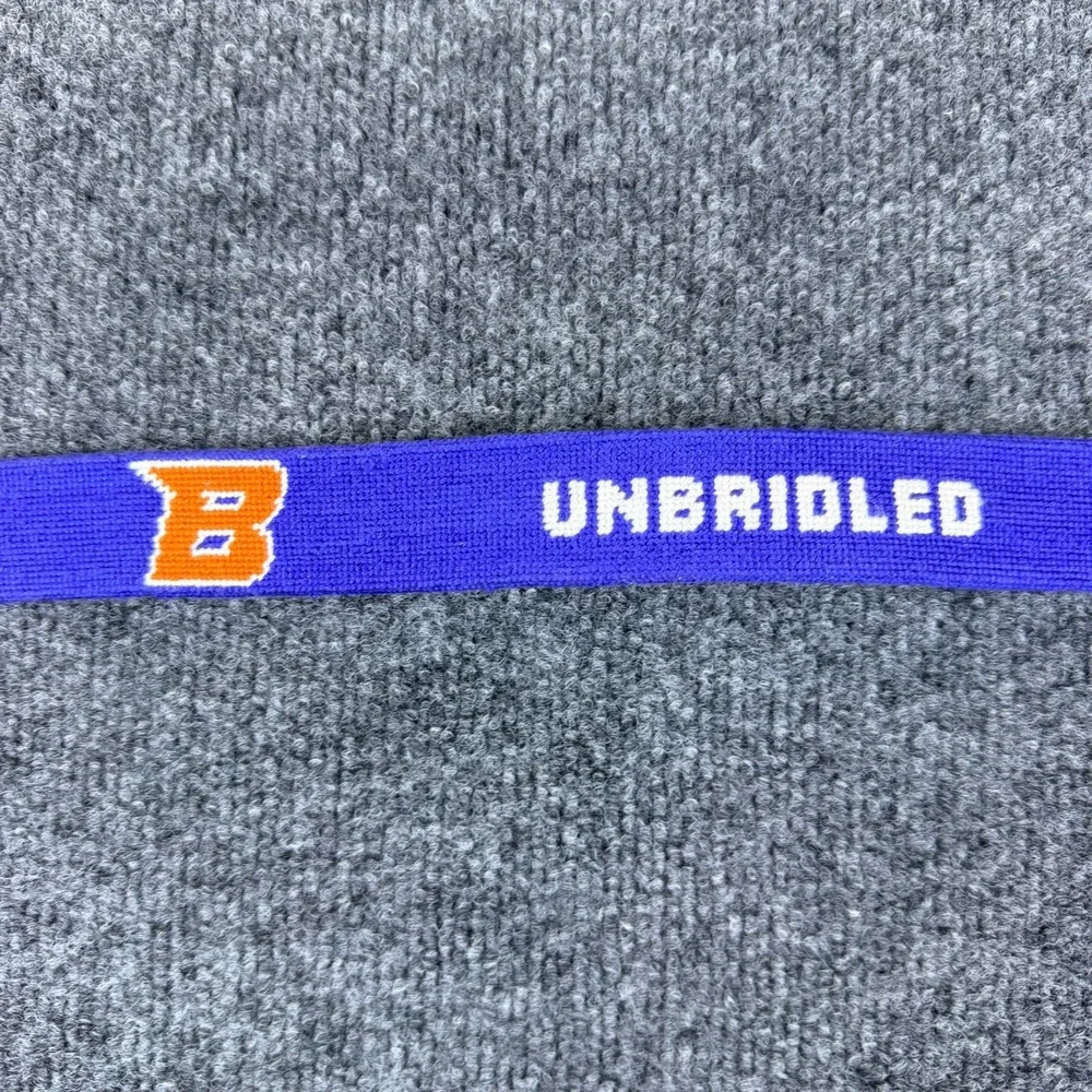 Smathers and Branson Boise State Football belt size 40 leather Brass Needlepoint